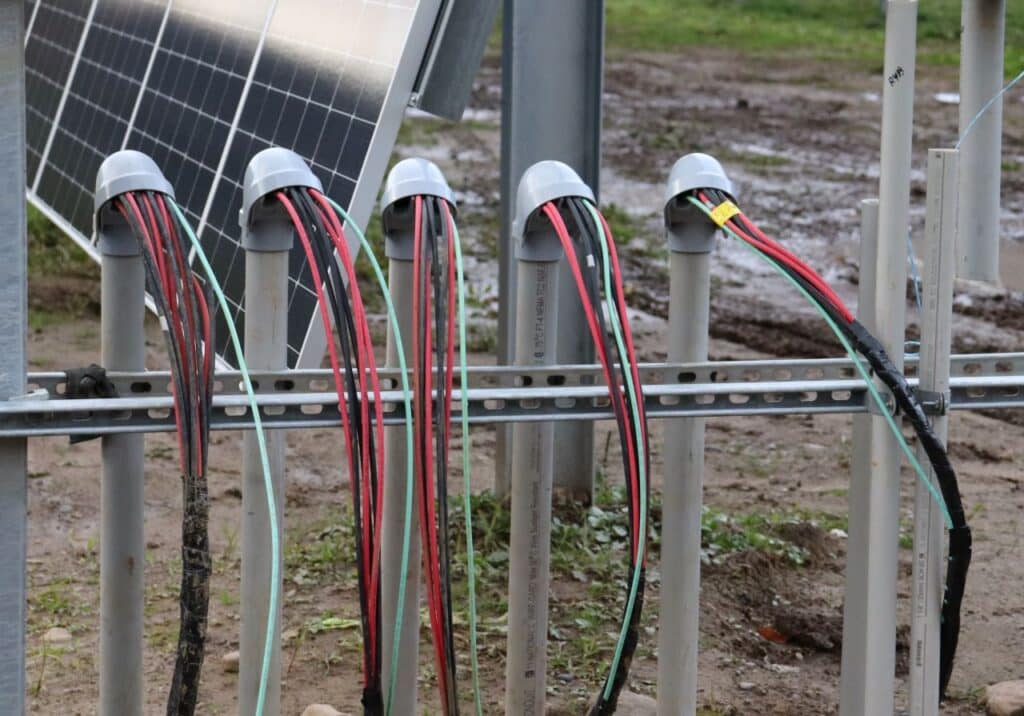 Conduit used on a solar site. (Photo via Sun-Pull Wire)